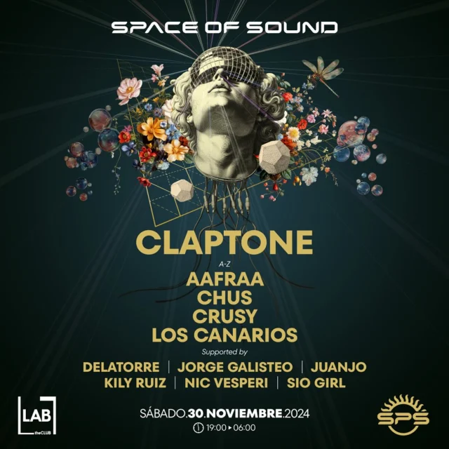 💣💣💣 S 0 R T E 0 ‘CARTEL COMPLETO CLAPTONE’ 💣💣💣

Toma nota por que ya tenemos cerrado el line up completo que acompañará al genio enmascarado en Space Of Sound y para celebrarlo, sorteamos 4 ENTRADAS DOBLES. ¿Quieres participar en el Sorteo?:
👉 Like y comparte está publicación en tus stories etiquetando a @space_ofsound
👉 Sigue la cuenta de @space_ofsound
👉 Comenta este post etiquetando a es@s amig@s que te acompañarán
💪 ¡Cuantas más veces participes más opciones tendrás de ganar!
👉 Ganadores, este LUNES 11 de noviembre en los comentarios de este post y en nuestras stories

📍Sábado 30 Noviembre | Space Of Sound (19:00h a 06:00h) con 
CLAPTONE · AAFRA · CHUS · CRUSY · LOS CANARIOS
Supported by
DELATORRE · JORGE GALISTEO · JUANJO · KILY RUIZ · NIC VESPERI · SIO GIRL
🎟️ Tus Entradas a un click desde el Link en la Bio ☝️

#SPS #SonidoSpace #DayAndNight #SpaceOfSound #LabTheCLUB  #Claptone